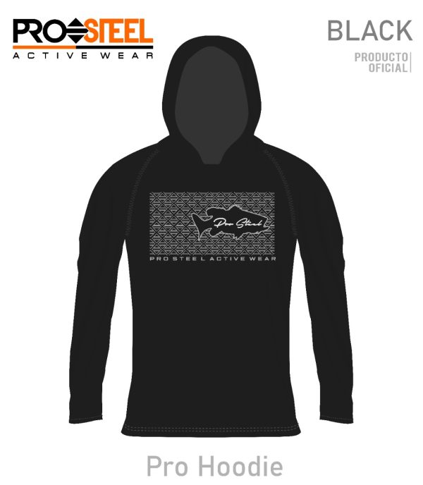 Pro Steel Pro Hoodie Black (Algodon) - XXL