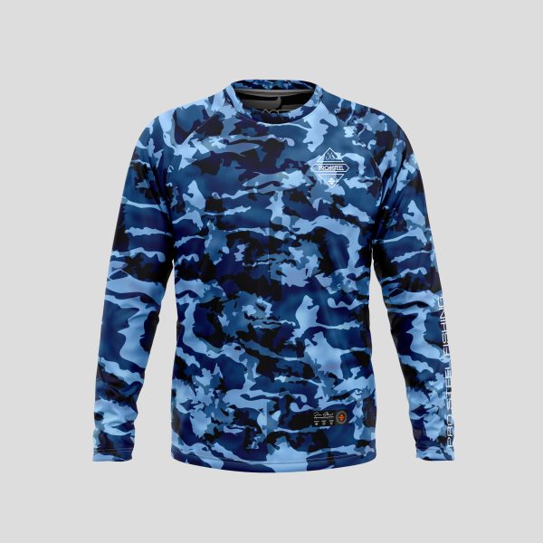 Jersey Pro Steel Sea Camo Blue -L